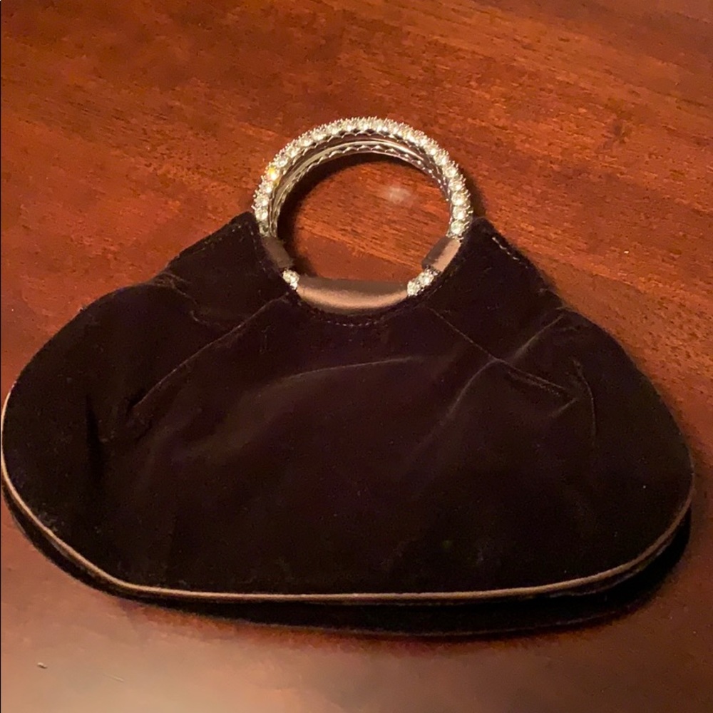 Velour and Rhinestone evening bag